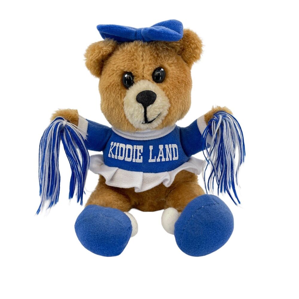 Vintage Kiddie Land Cheerleader Teddy Bear Plush 11" Stuffed Animal Dan Brechner